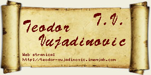 Teodor Vujadinović vizit kartica